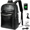 Vbiger PU Leather Backpack Trendy Business Backpacks Large-capacity Laptop Bags - Bag