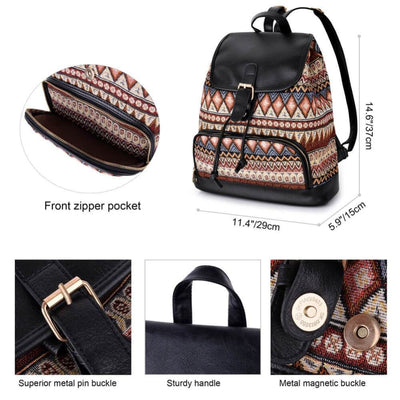 Vbiger Stylish Canvas Backpack Casual Bag Drawstring Backpacks - Backpacks