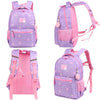 Vbiger Trendy Printing School Bag Casual Outdoor Daypack for Primary School Students Exquisite Printing and Pompon Decor - Backpacks
