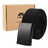 Vbiger Unisex Canvas Belt Solid Color Belt Fashionable Waist Band for Both Men and Women Black - Belt