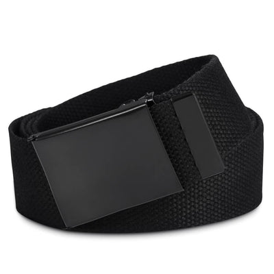 Vbiger Unisex Canvas Belt Solid Color Belt Fashionable Waist Band for Both Men and Women Black - Belt