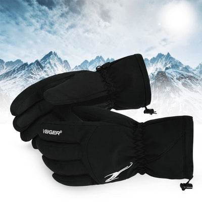 Vbiger Unisex Winter Warm Gloves Full-finger Snowboard Gloves Waterproof Sports Gloves - Gloves