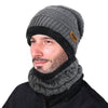 Vbiger Warm Knitted Hat and Circle Scarf with Fleece Lining 2 Pieces - Hats