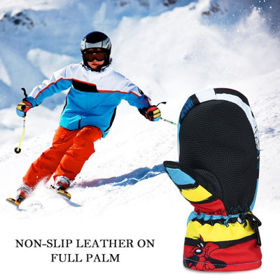 Vbiger Warm Skiing Skating Gloves Waterproof Full Finger Mittens With Fleece Lining in Winter and Autumn - Gloves