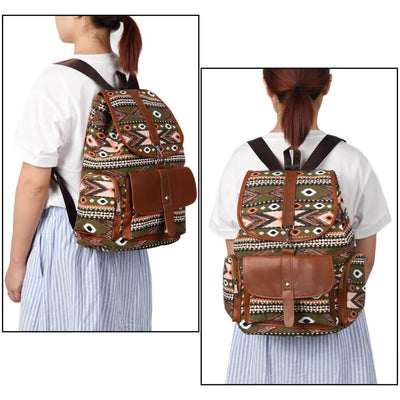 Vbiger Women Drawstring Backpack Casual Outdoor Daypack All-match Travel Shoulders Bag - Bag